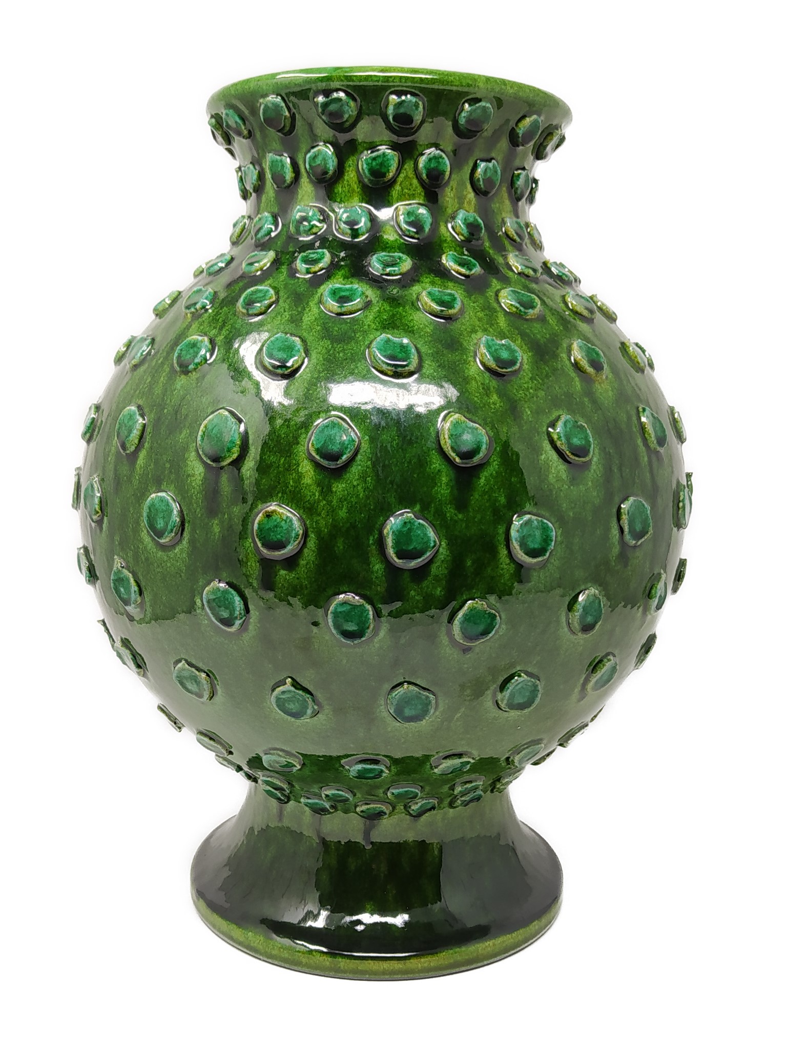 Vaso verde con palline - La Porticina