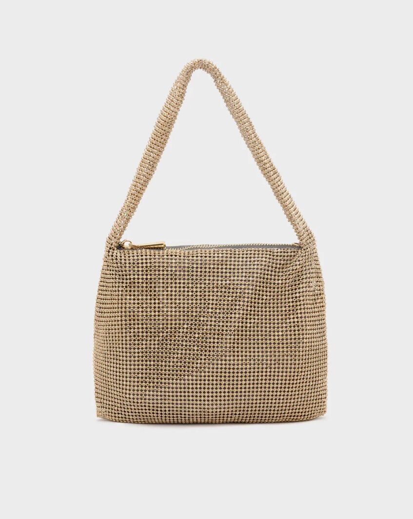 BORSA JACKIE A SPALLA MAGLIA PIETRE